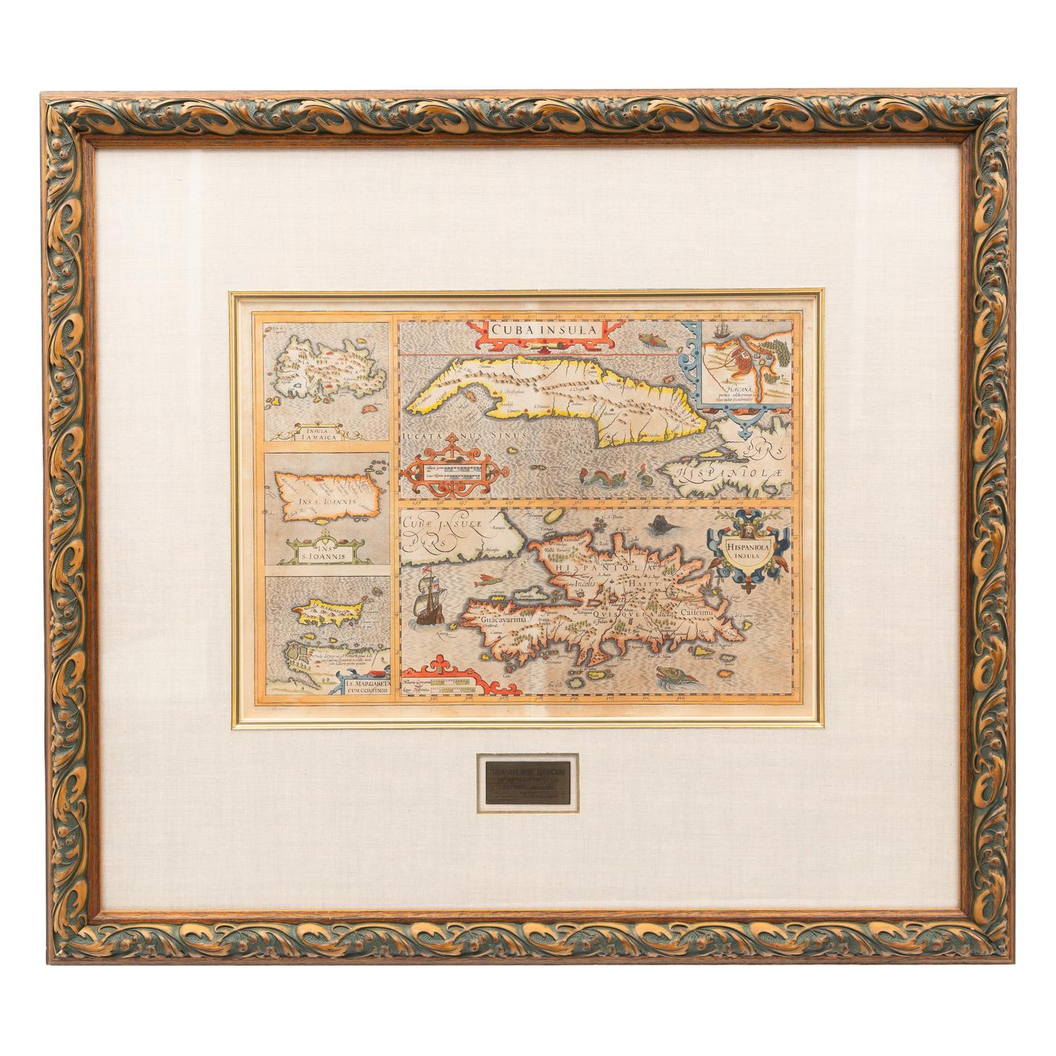 HONDIUS, Henricus (1597-1651). Cuba Insula . Amsterdam, ca 1606 or later.