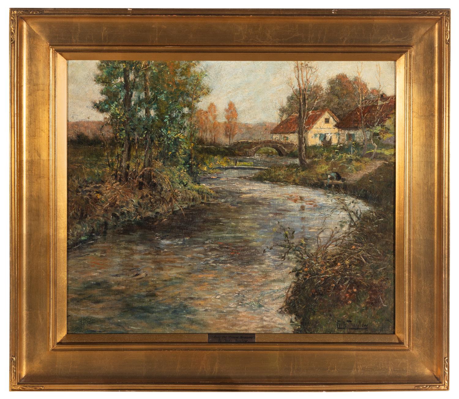 Frits Thaulow (Norwegian, 1847-1906) — Le Long de la Rivière, Normandie