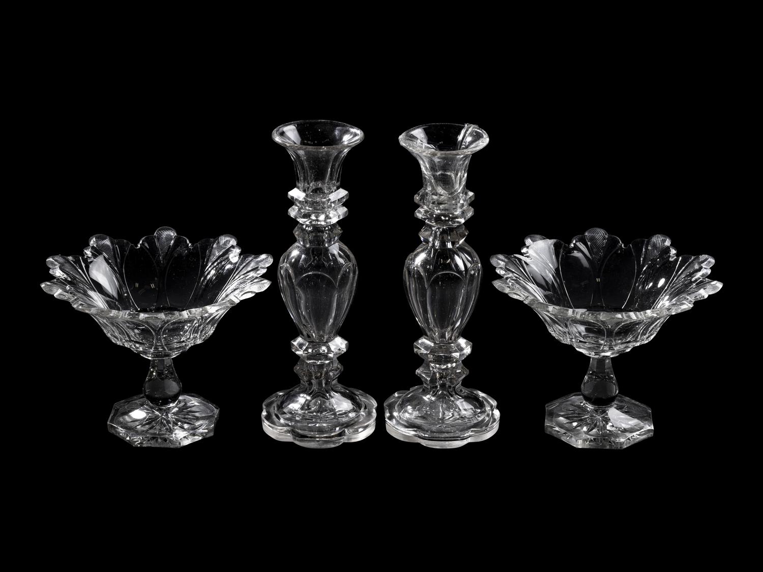Four Anglo-Irish Cut Glass Articles