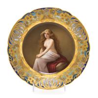 A Vienna Porcelain Cabinet Plate Diameter 9 3/4 inches.