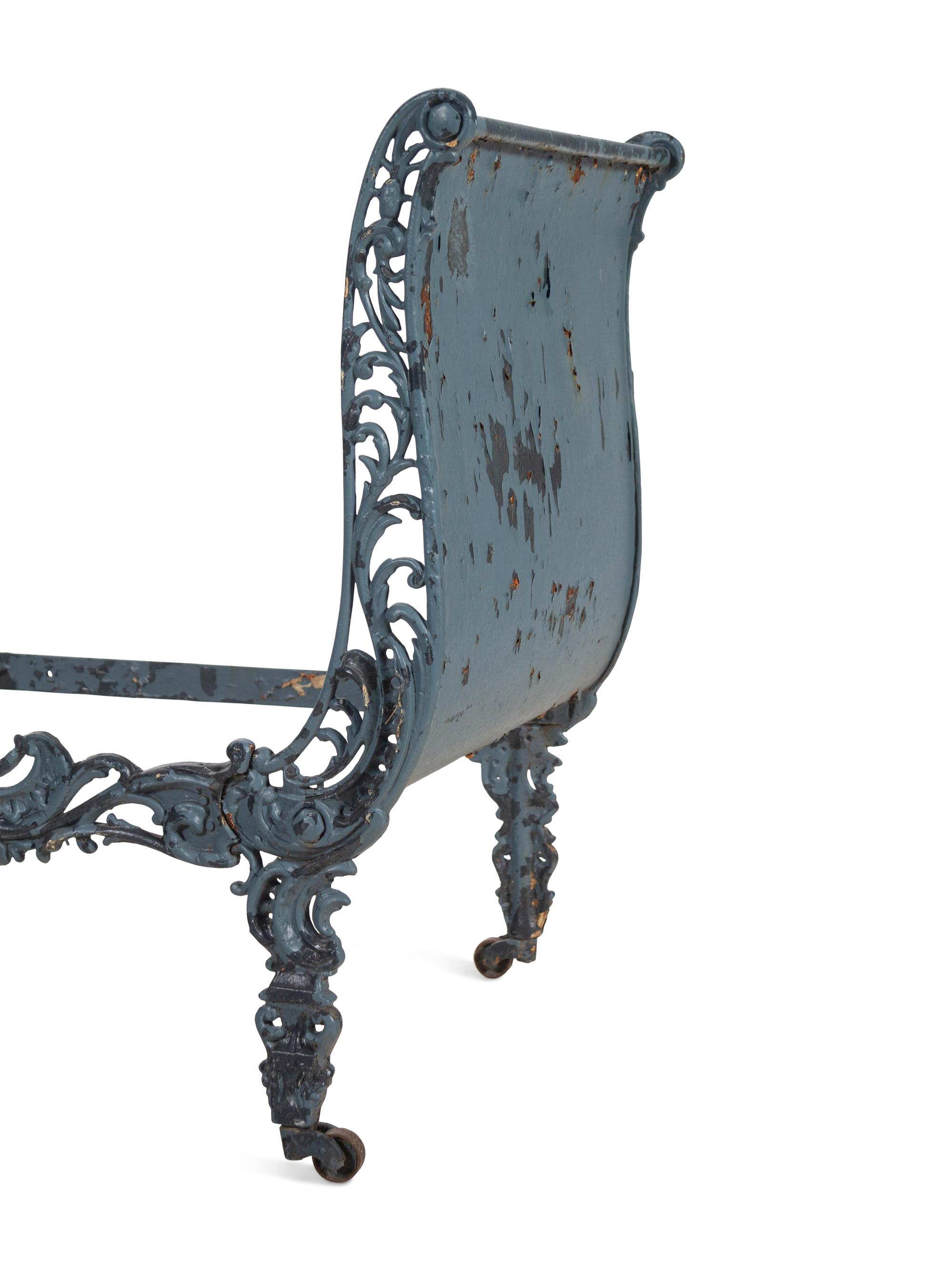 An Empire Style Painted Iron Daybed