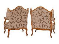 A Near Pair of Régence Style Beechwood Bergères
