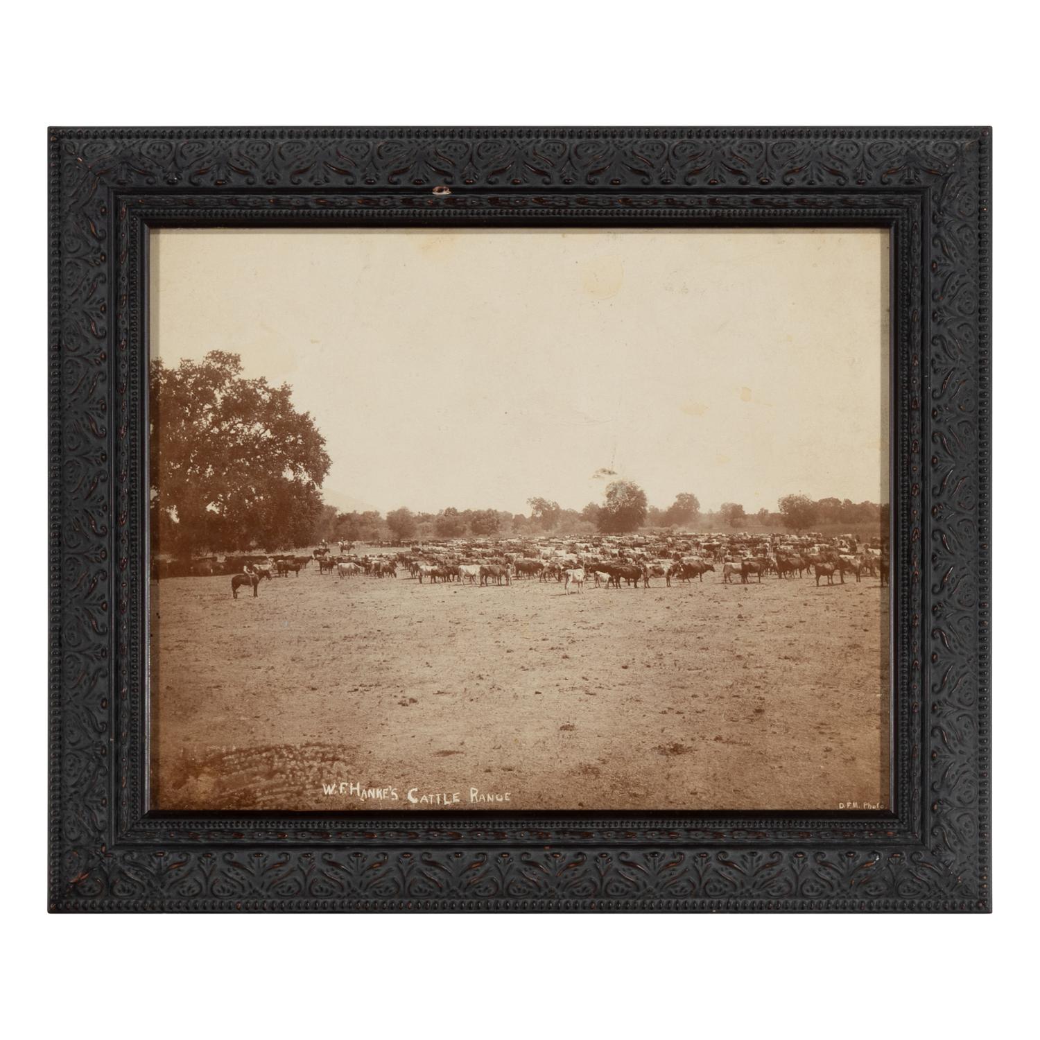 [Western Americana]. A group of 6 photographs of ranch scenes, cowboys and Native Americans, incl. images by Kirkland.