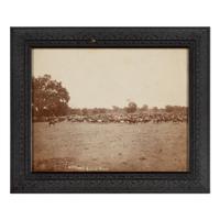 [Western Americana]. A group of 6 photographs of ranch scenes, cowboys and Native Americans, incl. images by Kirkland.