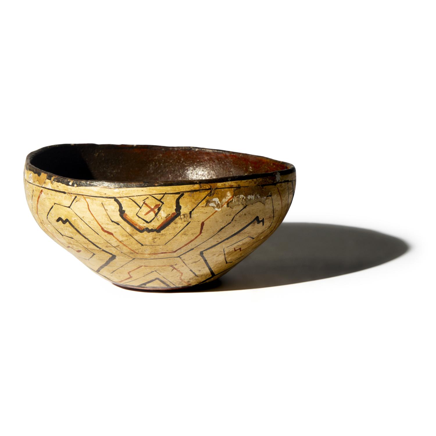 An Amahuaca Ceramic Drinking Bowl
