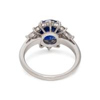 UNHEATED KASHMIR SAPPHIRE AND DIAMOND RING
