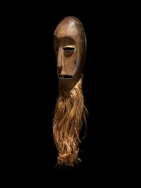 An African Wood Dance Mask With Beard