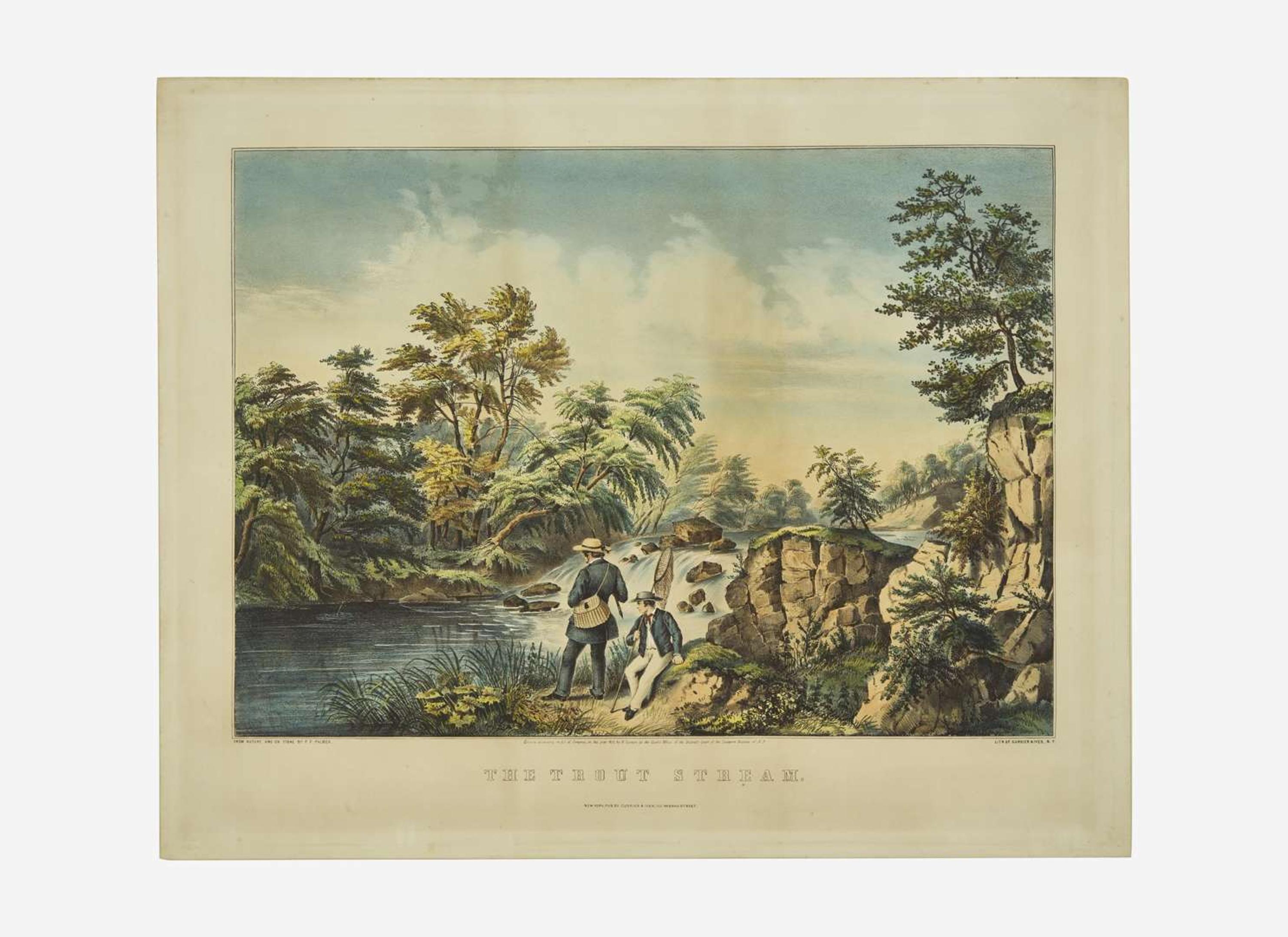 [Fishing] Currier, (Nathaniel), and (James) Ives: Group of 2 Angling Prints