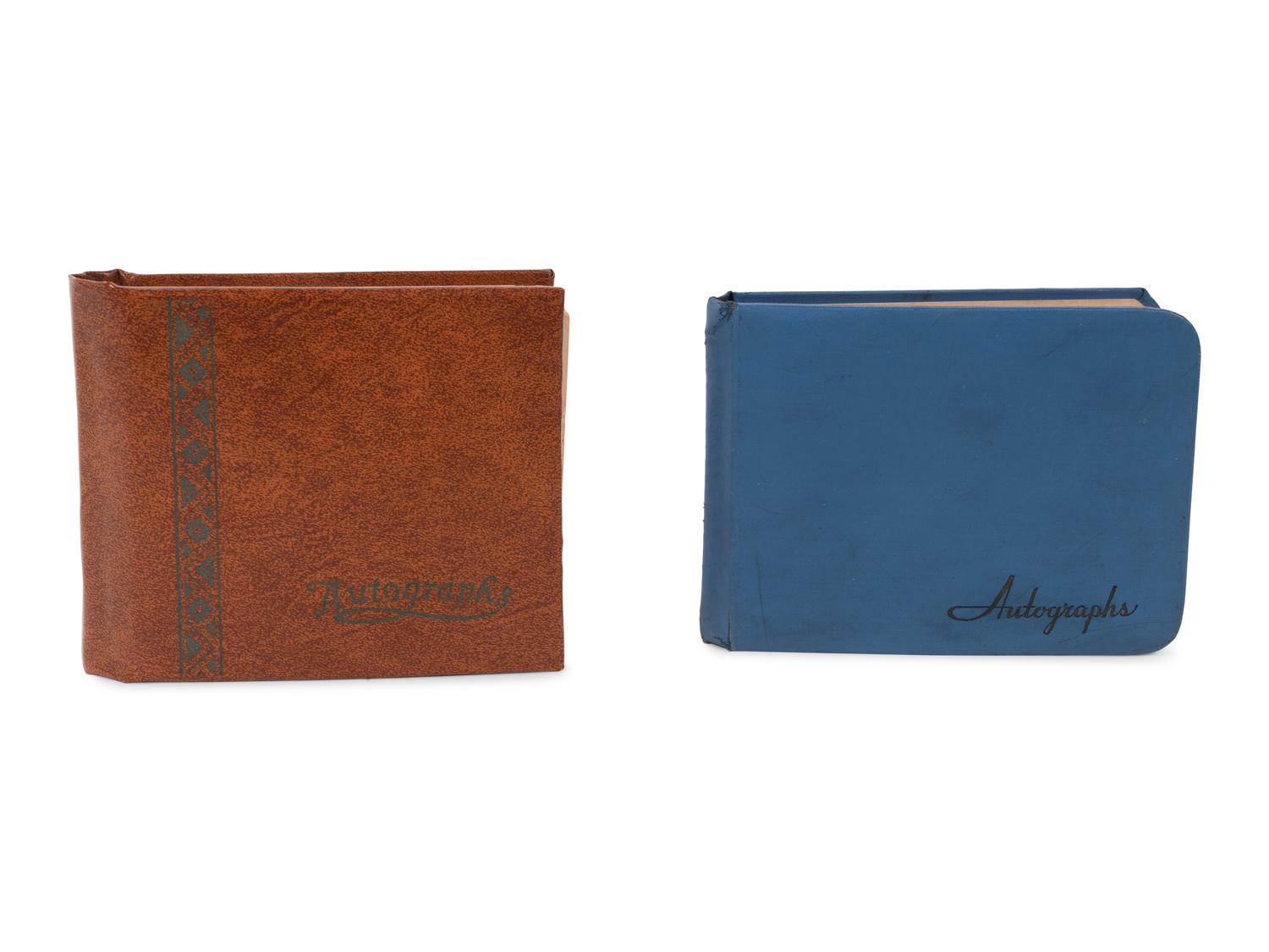 A Group of Two 1950s Baseball Signed Autograph Books Acquired at Wrigley Field Including Rogers Hornsby (PSA Authentic),