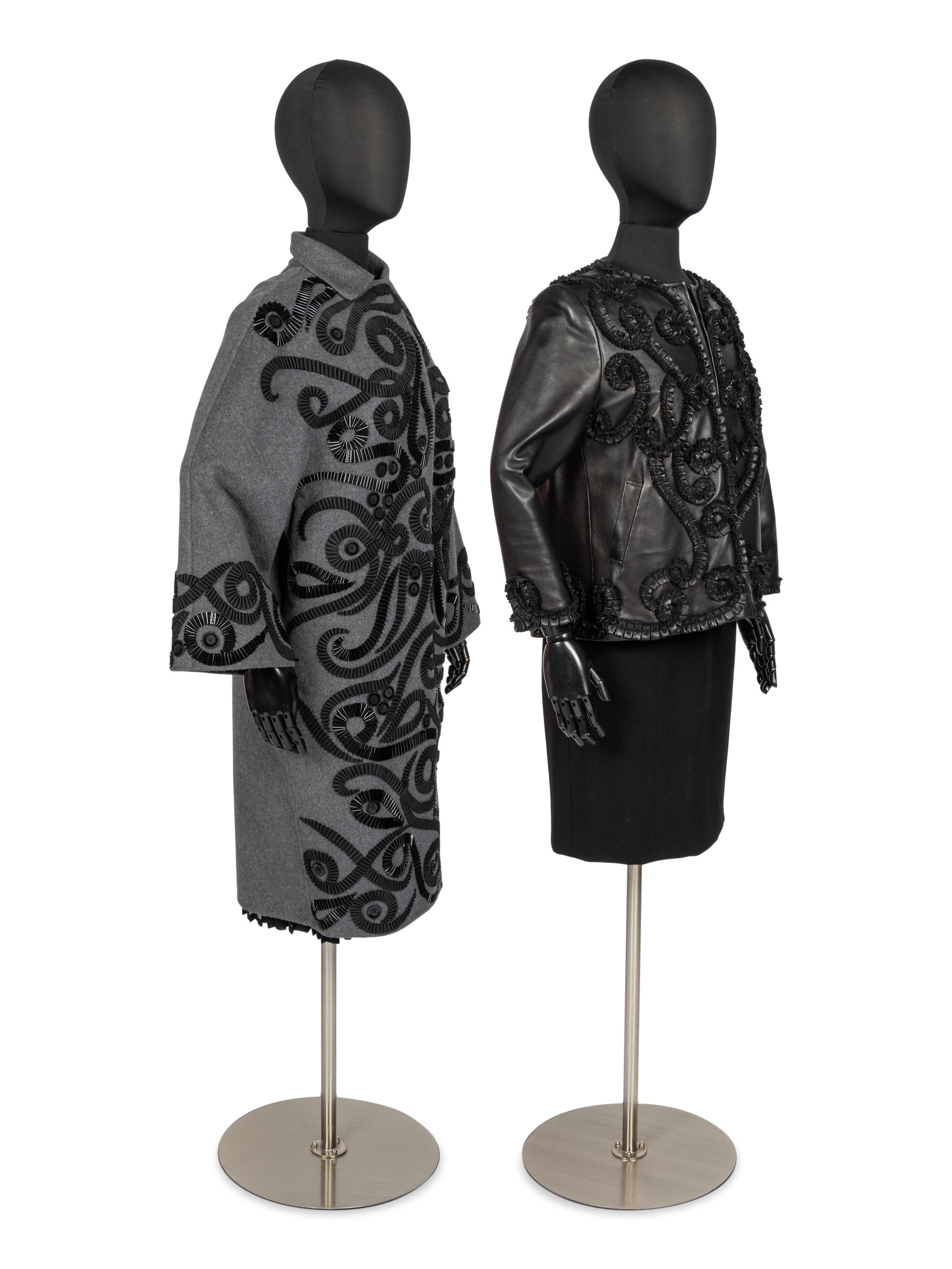 Two Oscar de la Renta Items: One Coat & One Lamb Leather Jacket, 2006-07