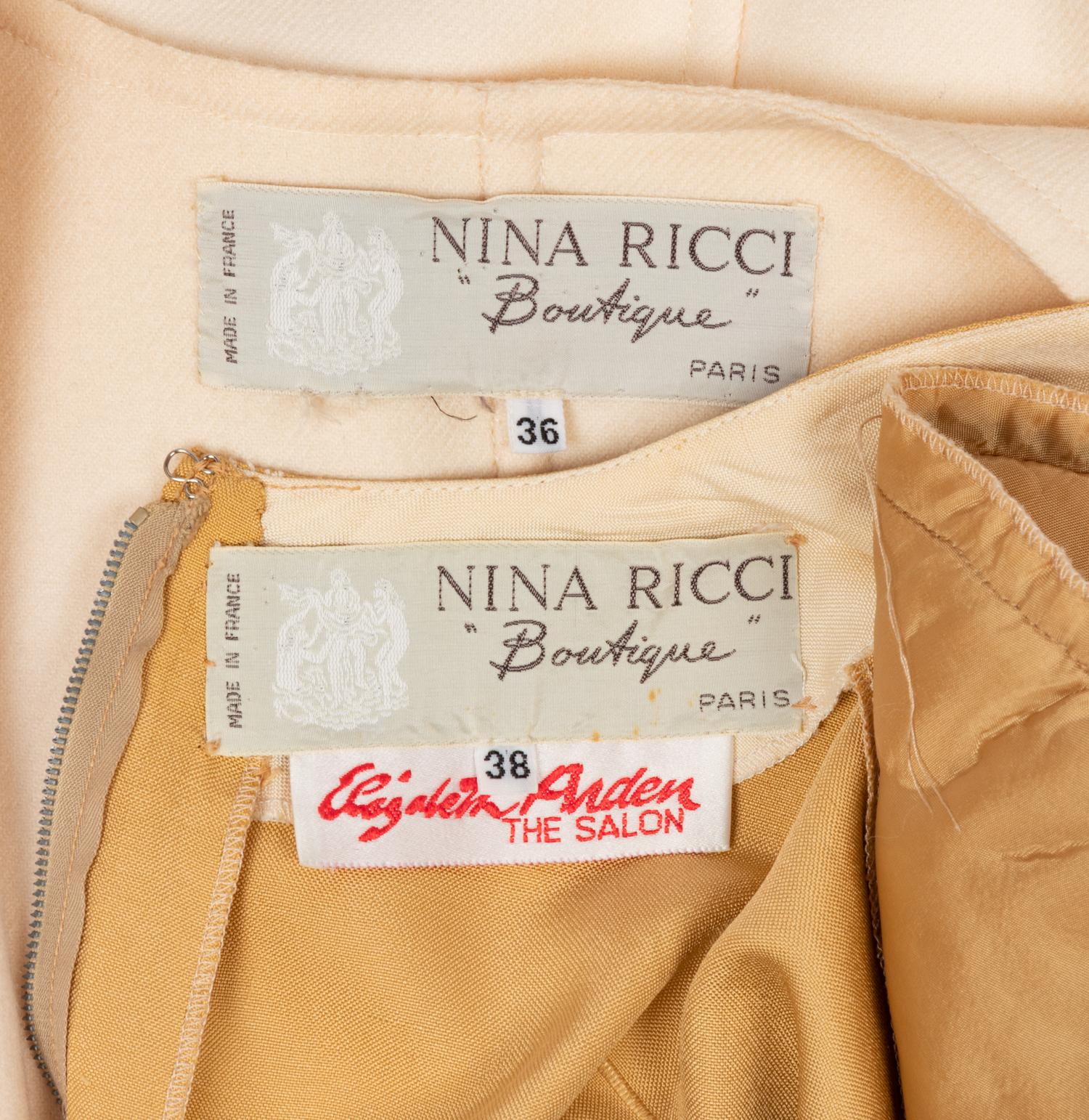 Nina Ricci Dress, Belt, and Coat, c. 1986