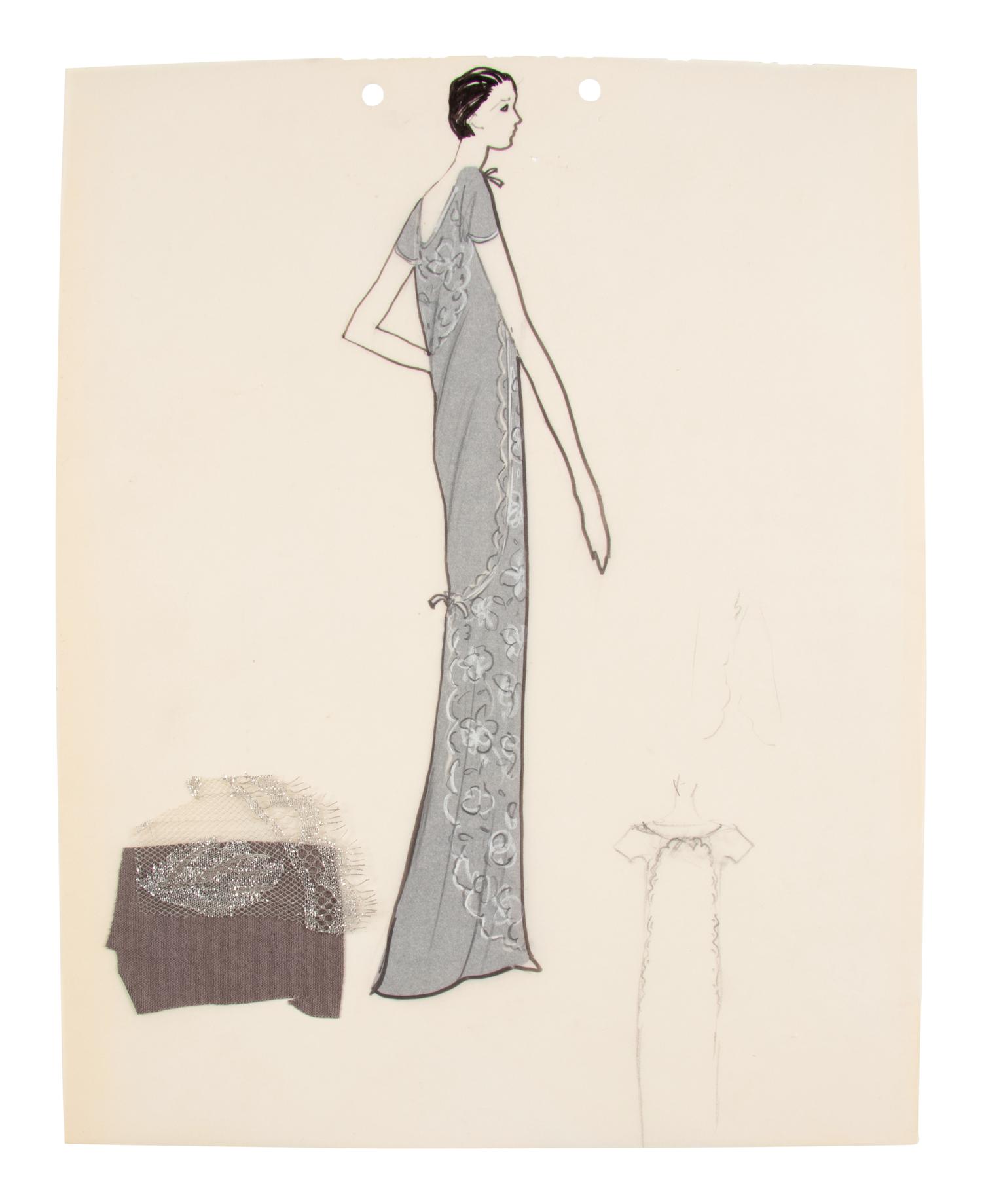 Group of Nine Geoffrey Beene Fashion Sketches , by Jesper Nyeboe