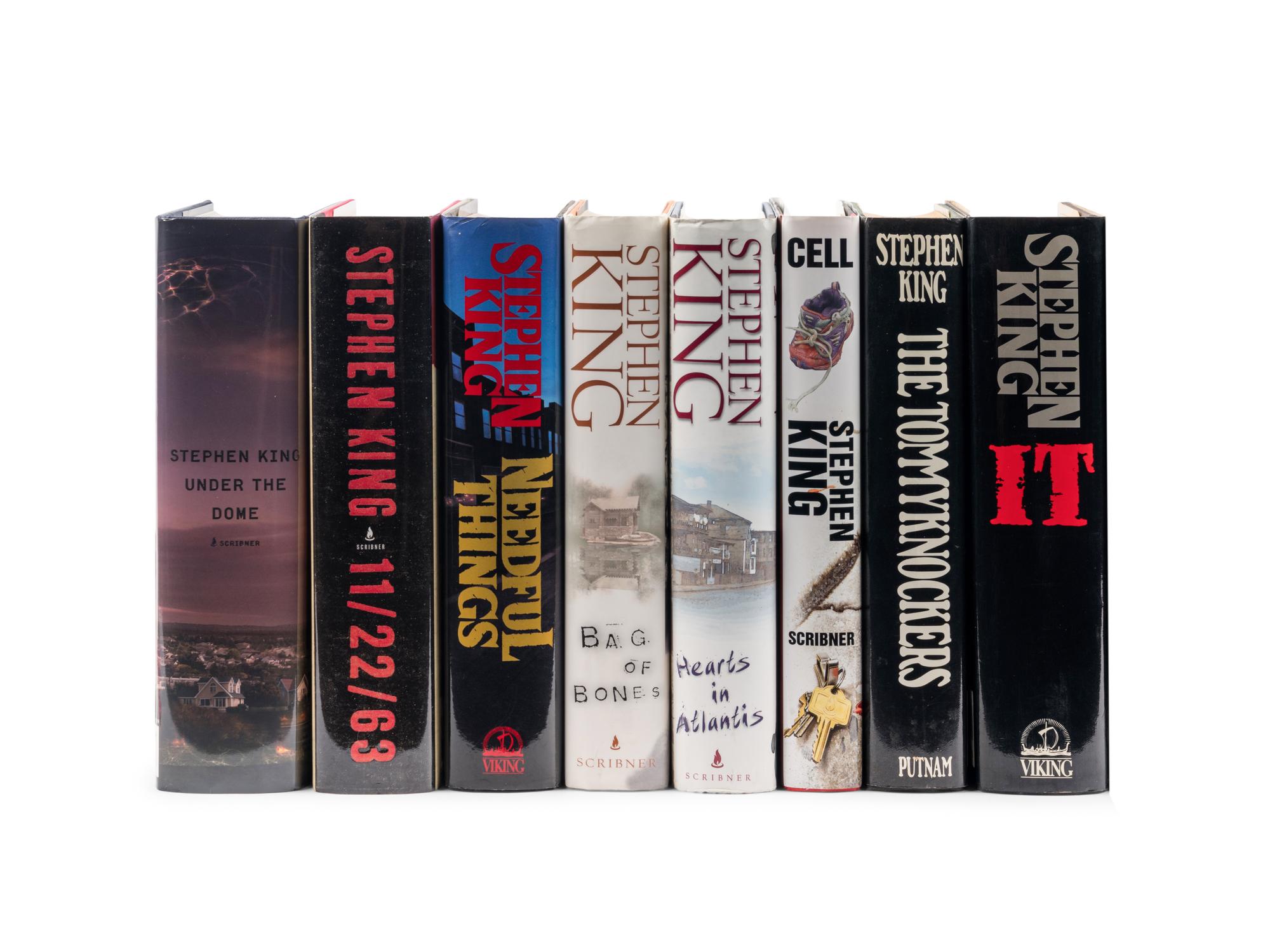 KING, Stephen (b. 1947). A group of 9 FIRST EDITIONS later adapted into film and television, many SIGNED, comprising:
