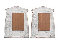 A Matched Pair of English Arts & Crafts Silver-Mounted Frames