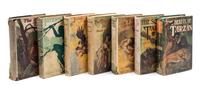BURROUGHS, EDGAR RICE. 5 early Tarzan titles. Chicago: A.L. Burt, various dates. With 2 others pubs by Grosset and Dunlap.