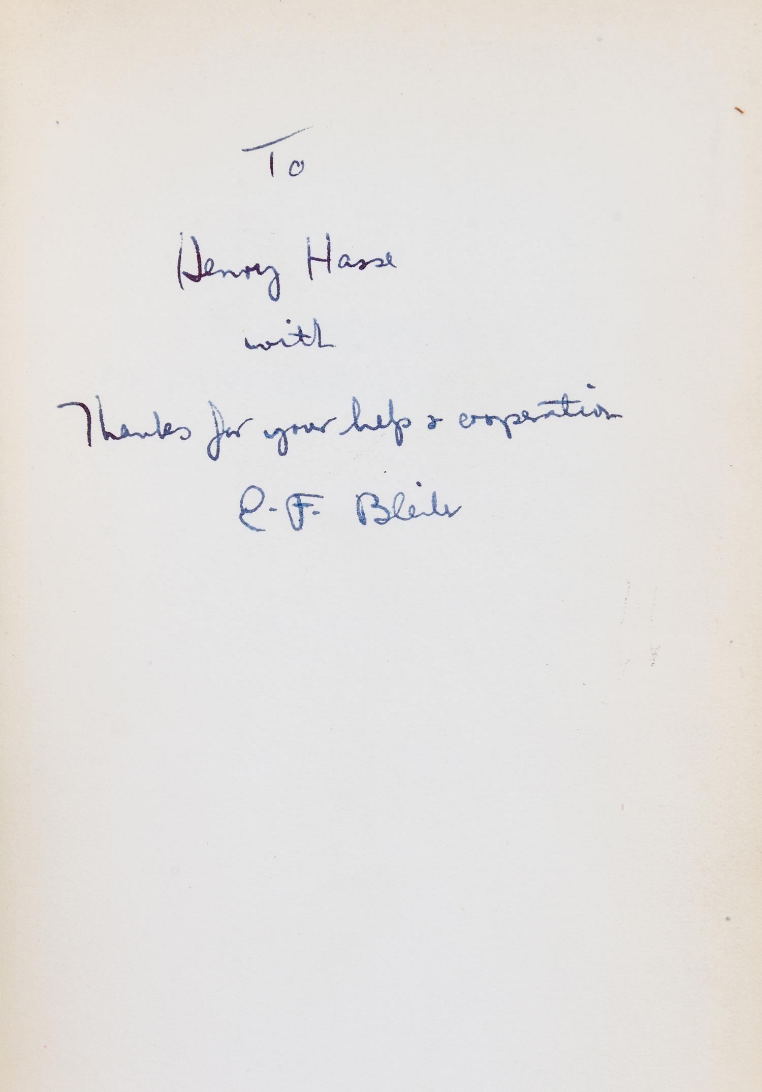 BLEILER, Everett F. (1920-2010). The Checklist of Fantastic Literature. Chicago: Shasta, 1948. FIRST EDITION PRESENTATION COPY.