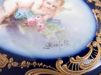 Four Sèvres Style Painted and Parcel Gilt Porcelain Boxes