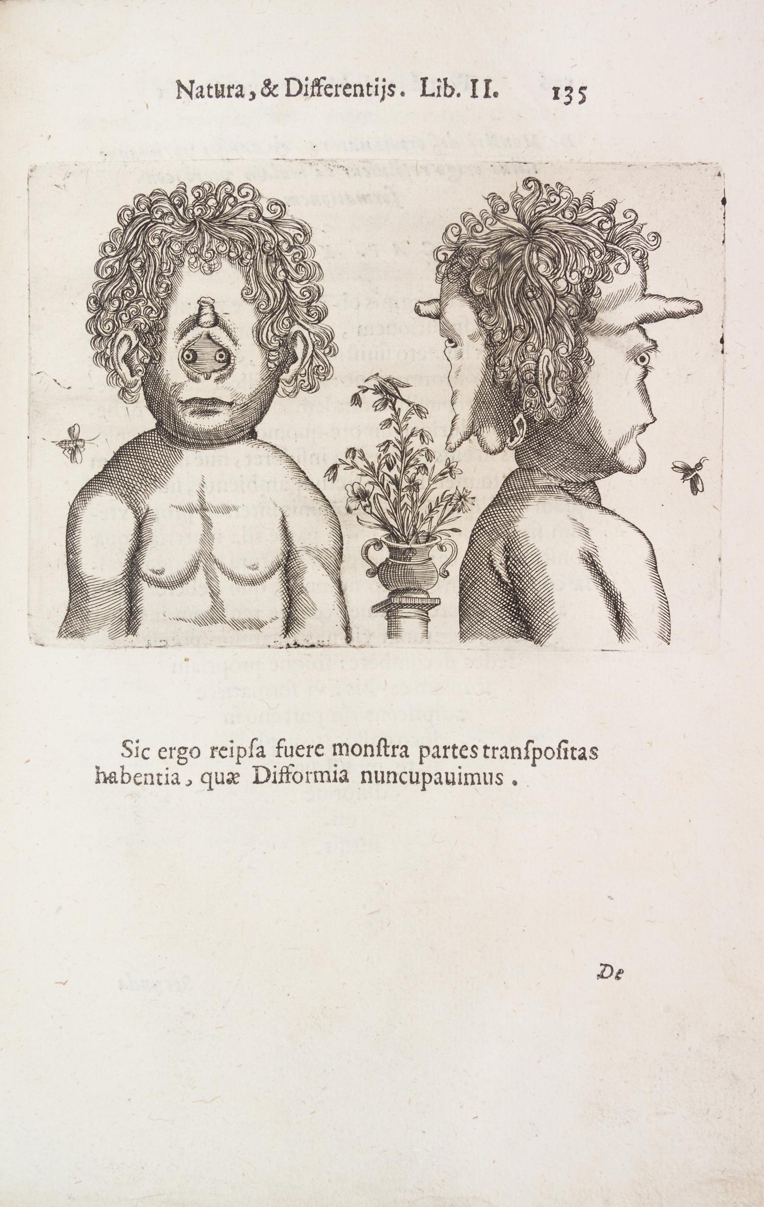 LICETUS, FORTUNIS. De monstrorum natura... Padua, 1634. First illustrated ed. of a work on "monsters" or physical deformities.
