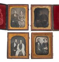[EARLY PHOTOGRAPHY]. 27 quarter plate daguerreotypes of couples.