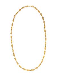 YELLOW GOLD FANCY LINK NECKLACE