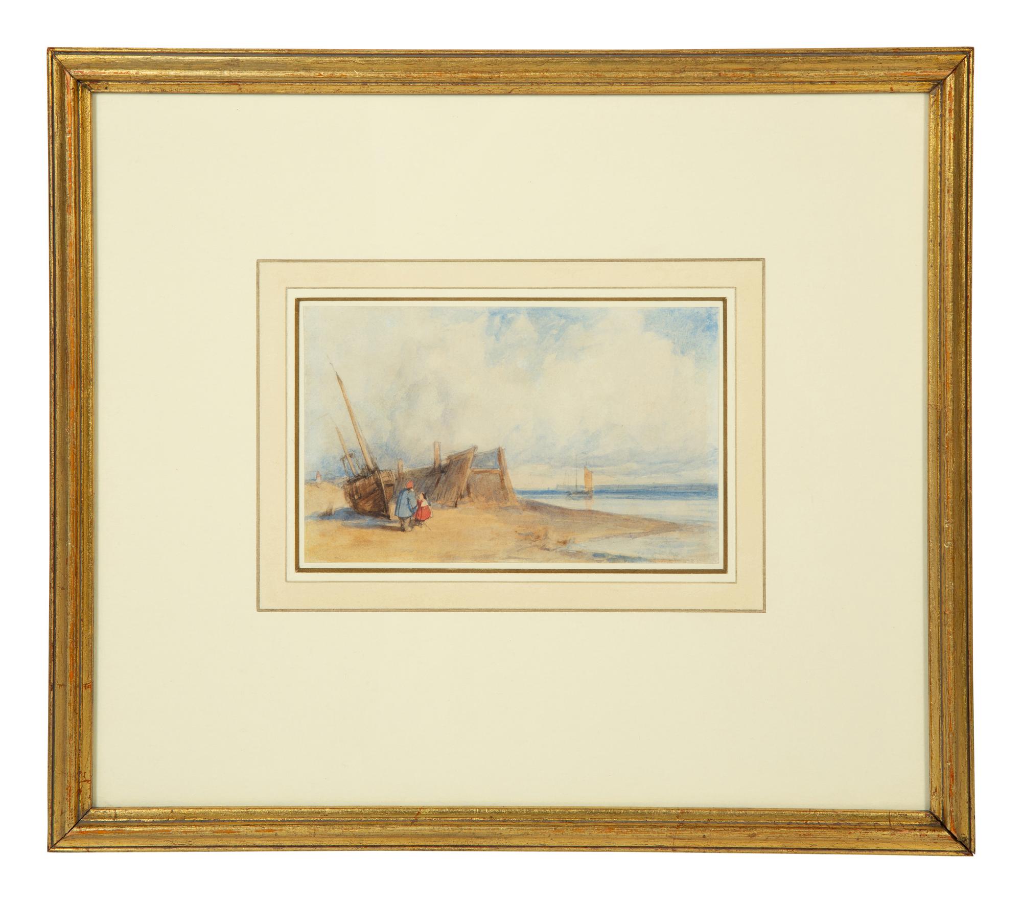 On the French Coast Near Calais , together with a work by an unknown artist