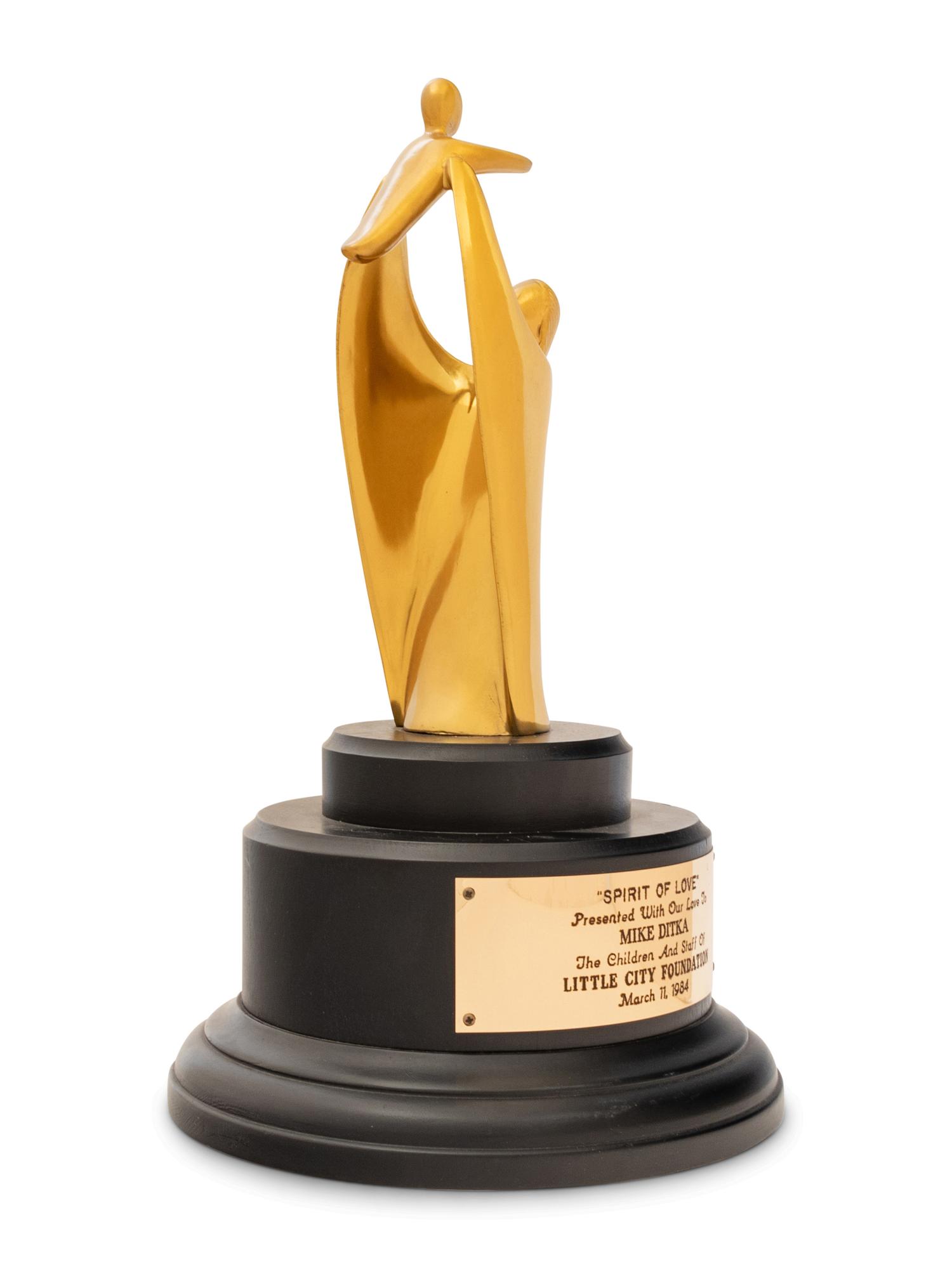 A 1984 Spirit of Love Trophy Awarded to Mike Ditka by Little City Foundation Formerly Displayed at Mike Ditka's Restaurant