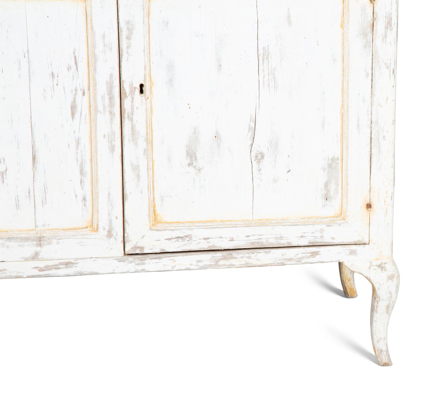 A French Provincial White-Painted Serving Cabinet