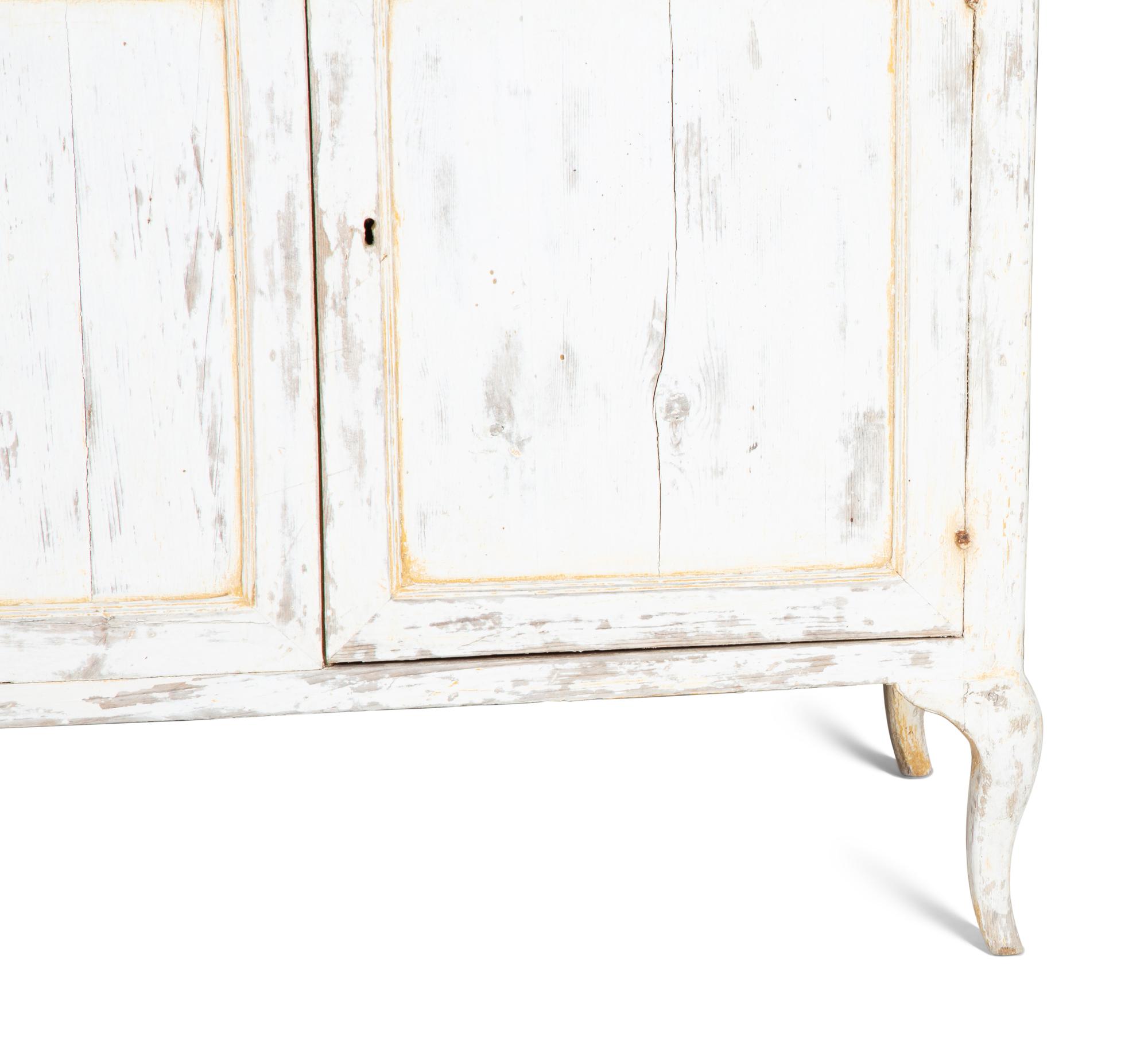 A French Provincial White-Painted Serving Cabinet