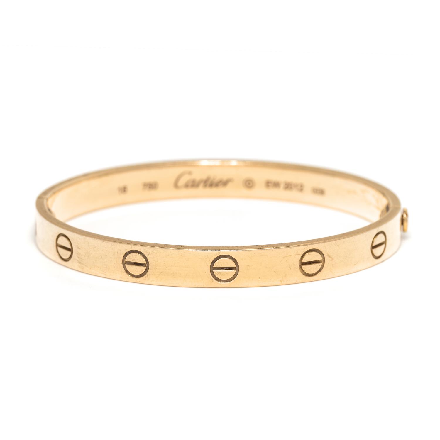 CARTIER, YELLOW GOLD 'LOVE' BANGLE BRACELET