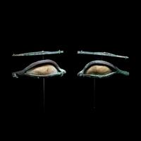 A Pair of Egyptian Bronze Eyes