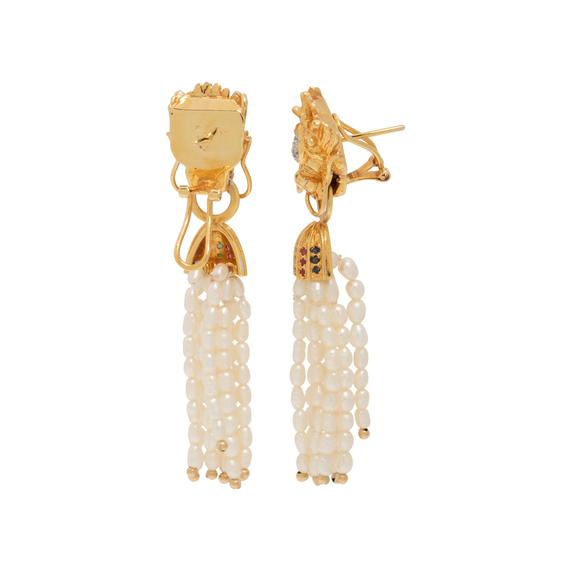 YELLOW GOLD AND PEARL SET