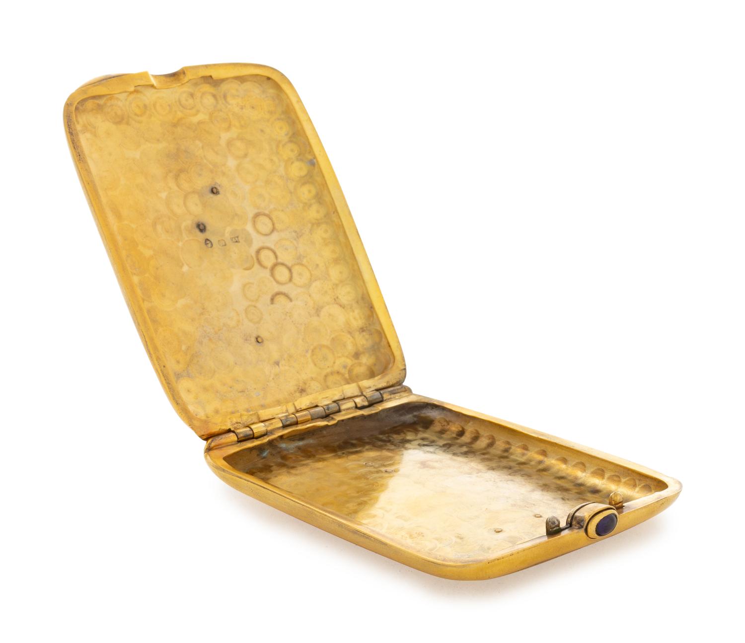 A Russian Enameled and Silver-Gilt Cigarette Case