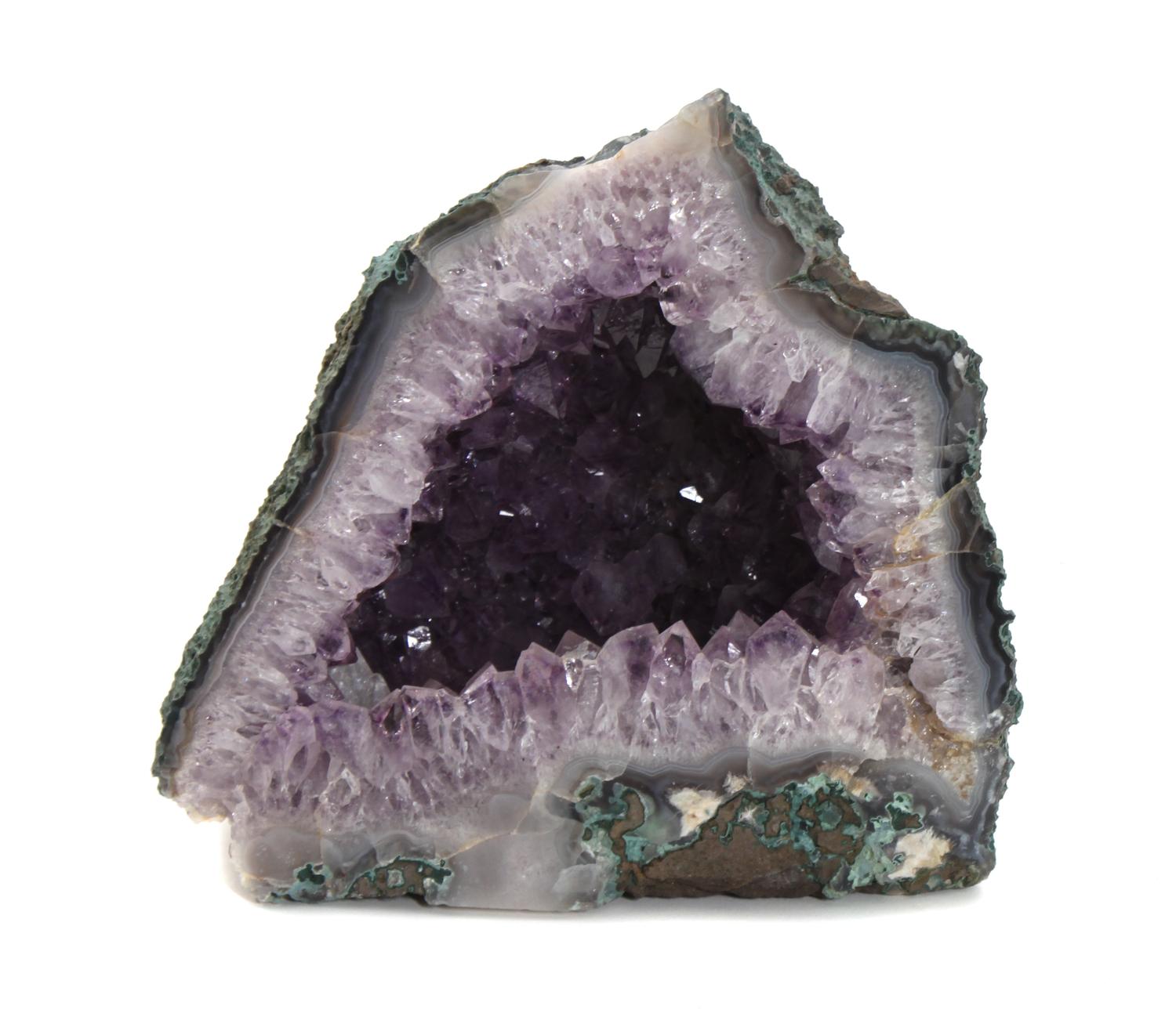 An Amethyst Geode Height 7 1/2 x width 7 3/4 inches