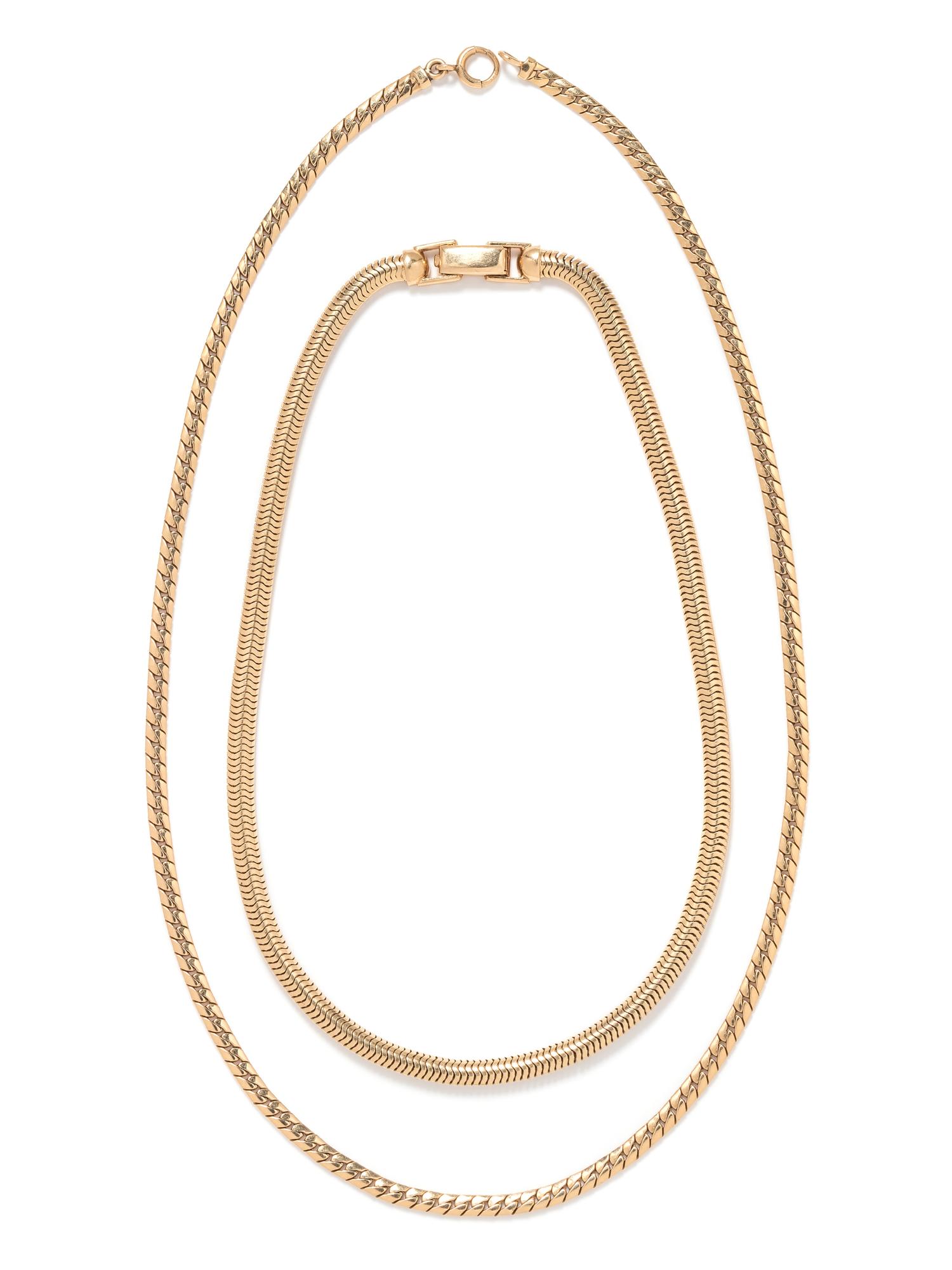 A Collection of 14 Karat Gold Chain Necklaces,