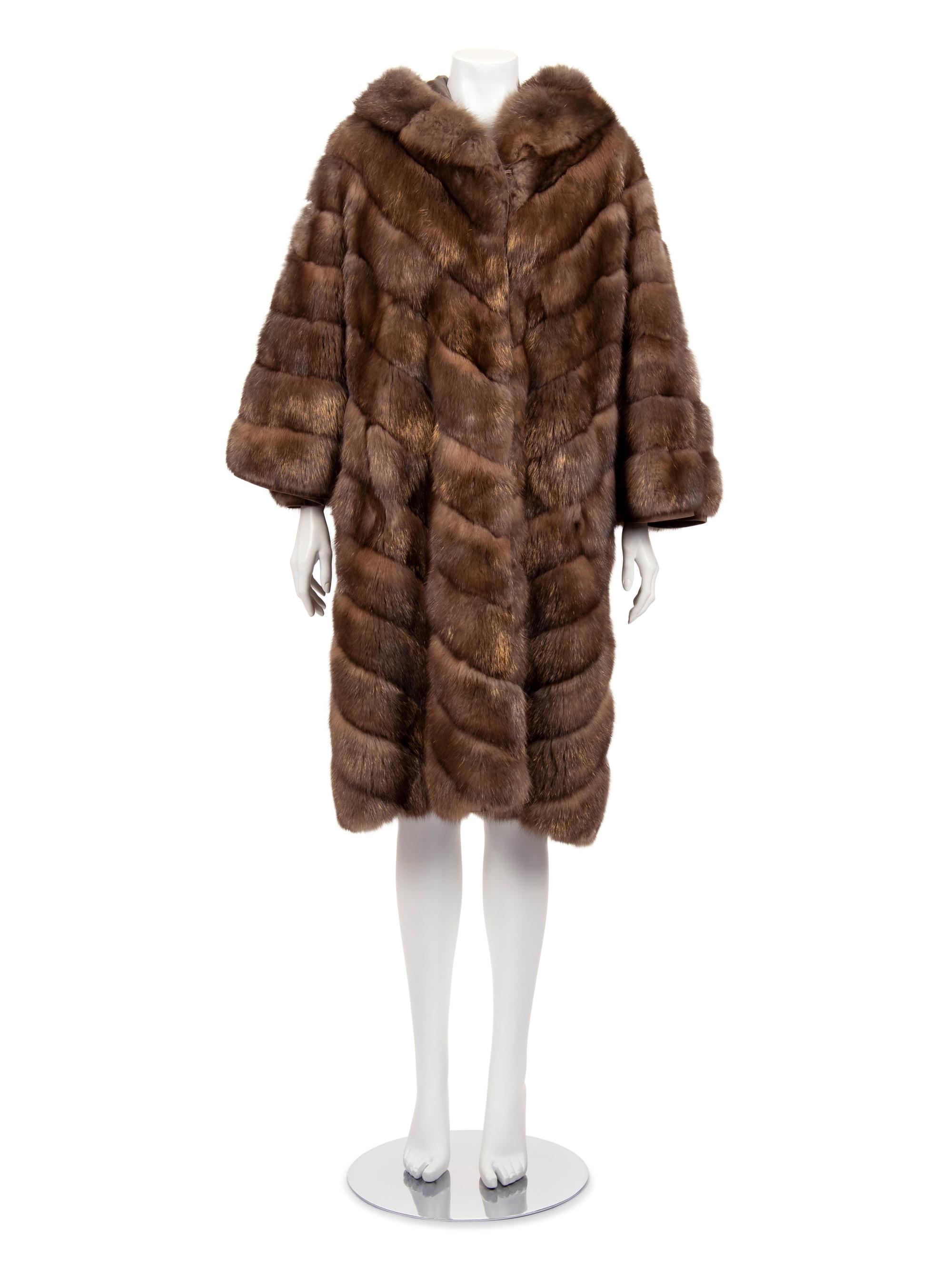 J. Mendel Gold-Tipped Russian Sable Hooded Coat