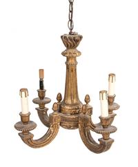 An Italian Giltwood Four-Light Chandelier