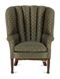 A Federal Style Mahogany Wingback Armchair