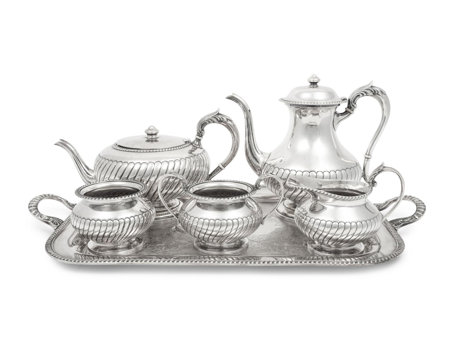 An American Silver Five-Piece Tea and Coffee Service
