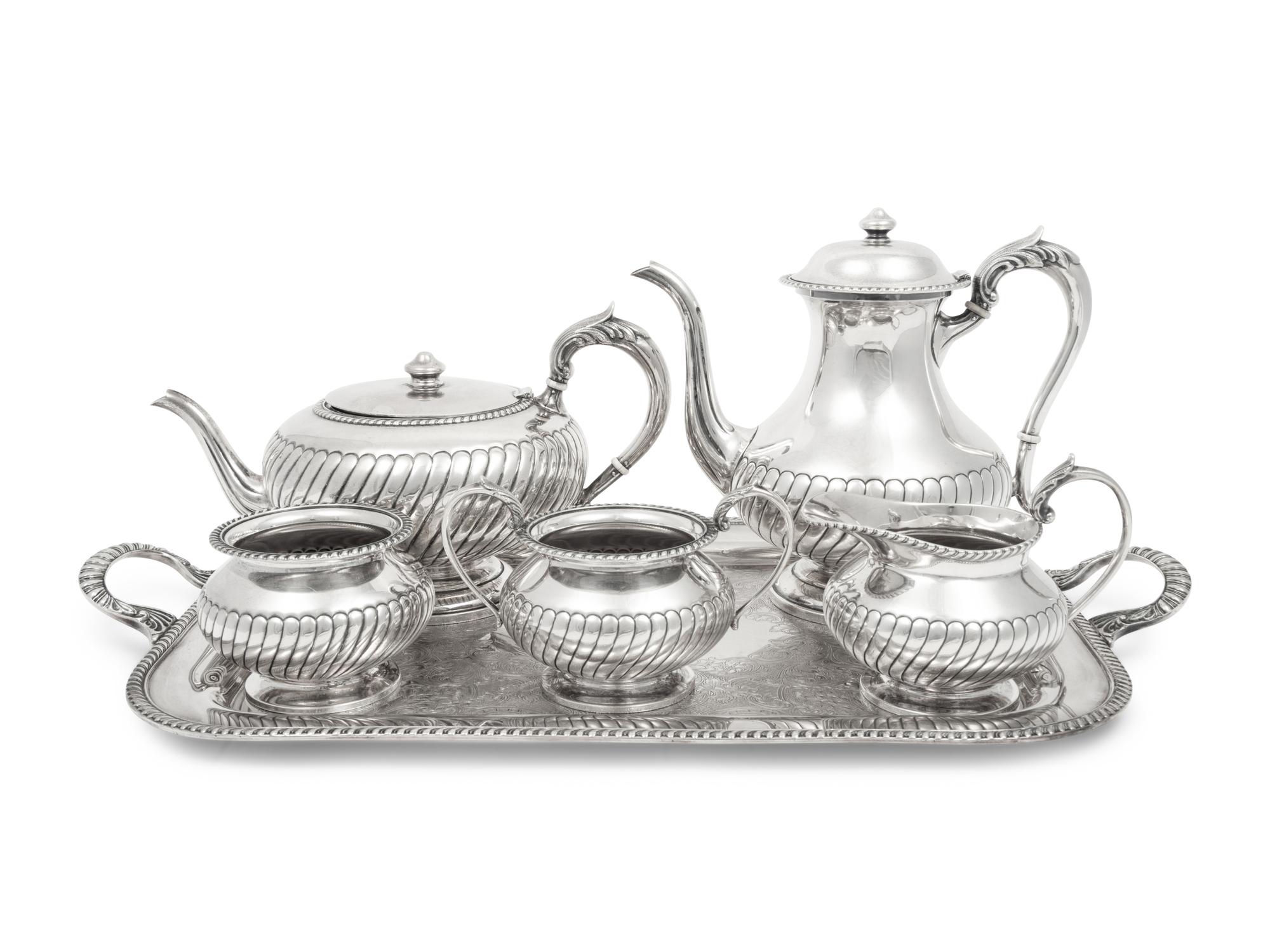 An American Silver Five-Piece Tea and Coffee Service