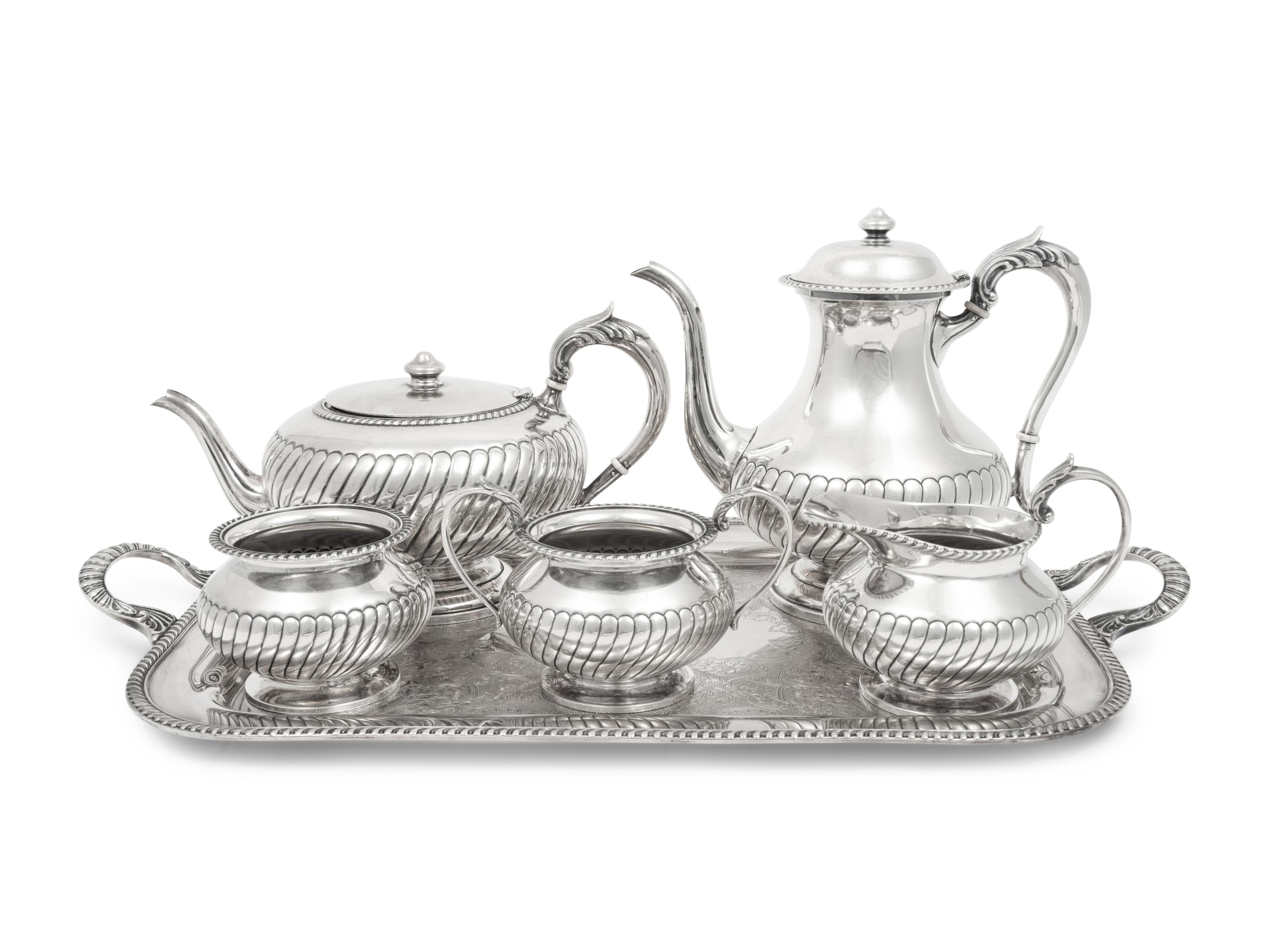 An American Silver Five-Piece Tea and Coffee Service