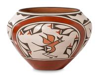 Polychrome Jar, with Birds