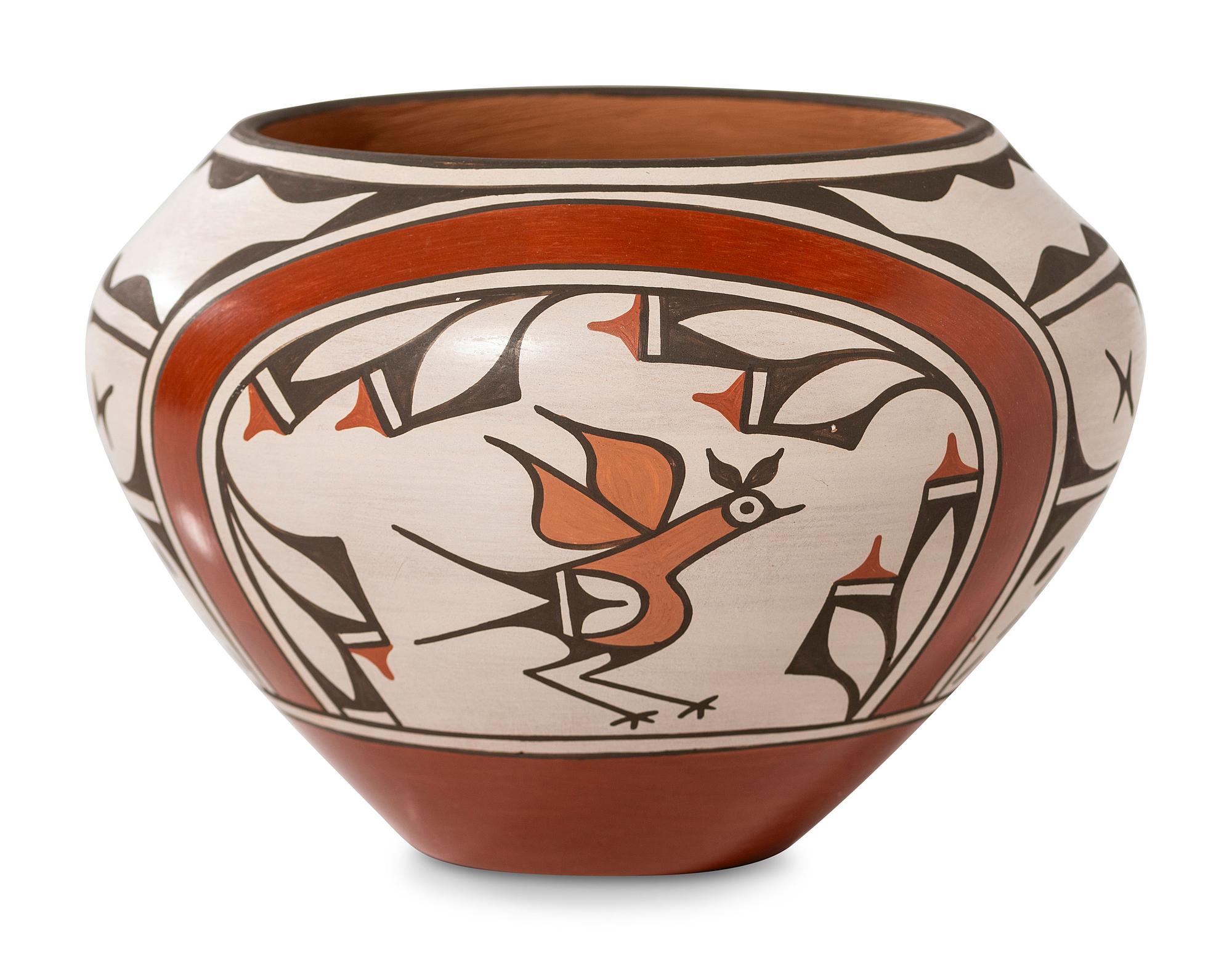 Polychrome Jar, with Birds