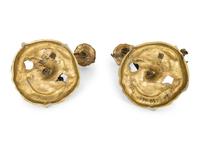 A Pair of Louis XV Style Gilt and Painted Bronze Two-Light Candelabra