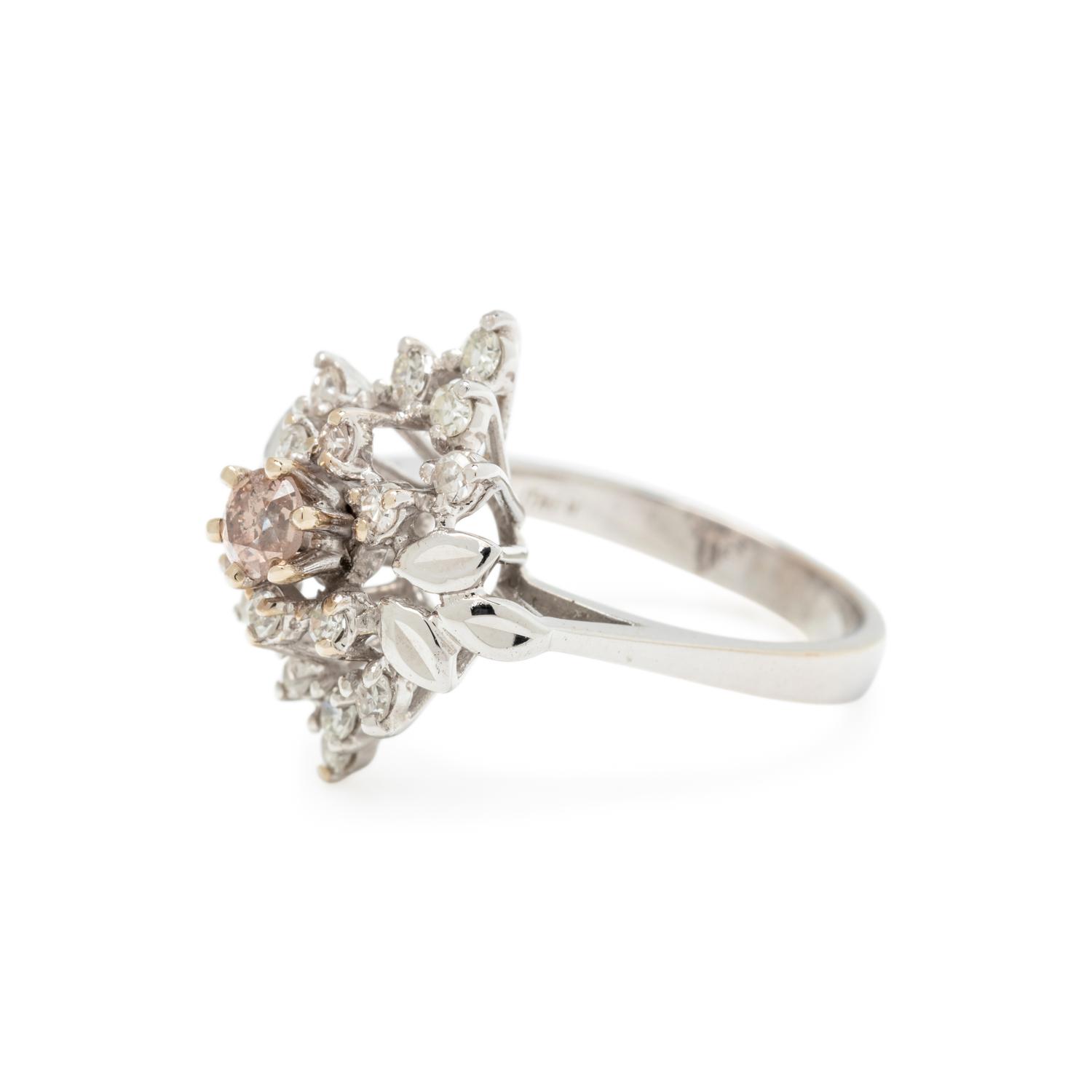 COLORED DIAMOND AND DIAMOND RING