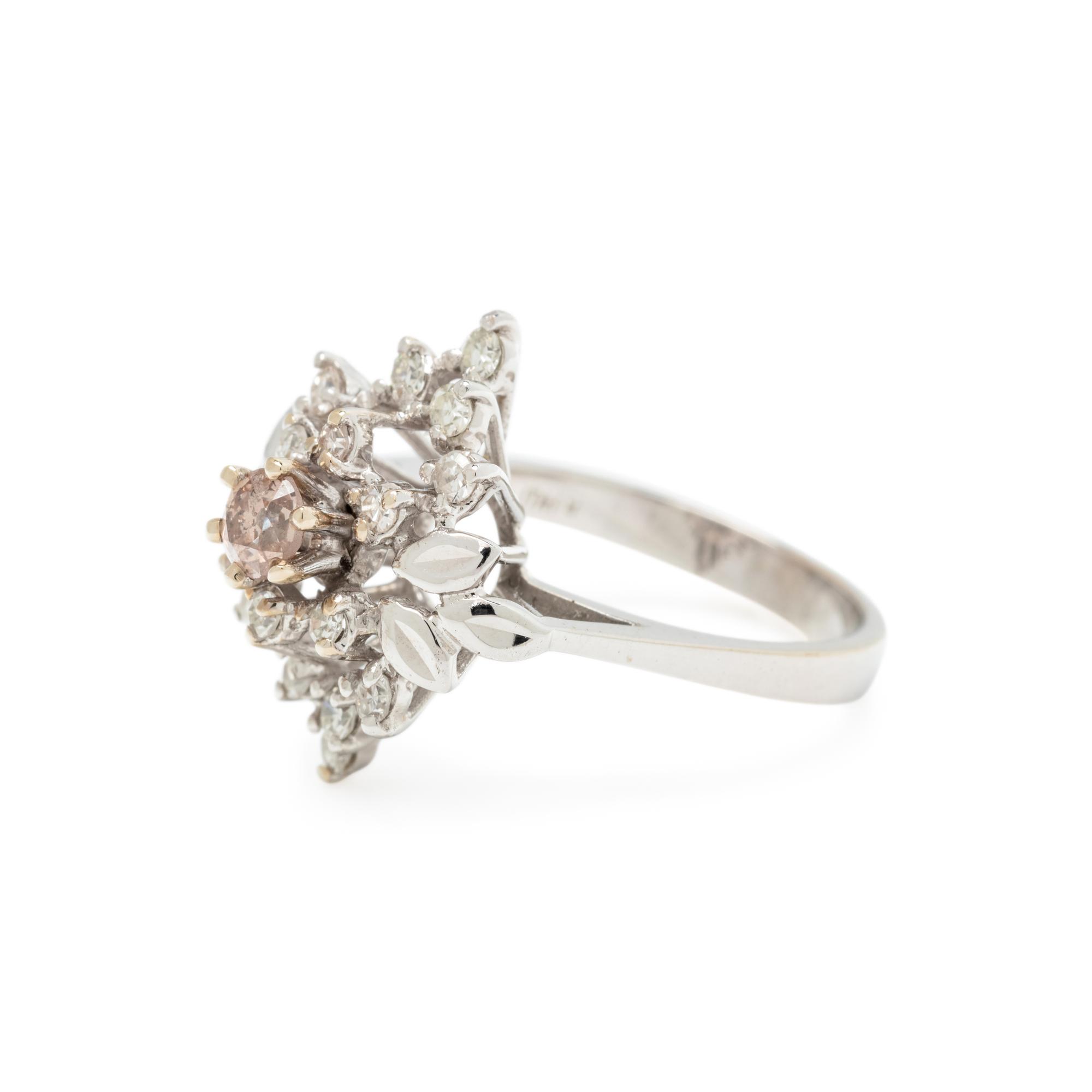 COLORED DIAMOND AND DIAMOND RING