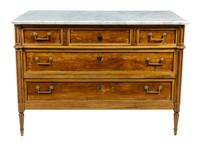 A Directoire Style Mahogany Commode Height 34 1/2 x width 48 x depth 24 1/4 inches. — 19TH CENTURY