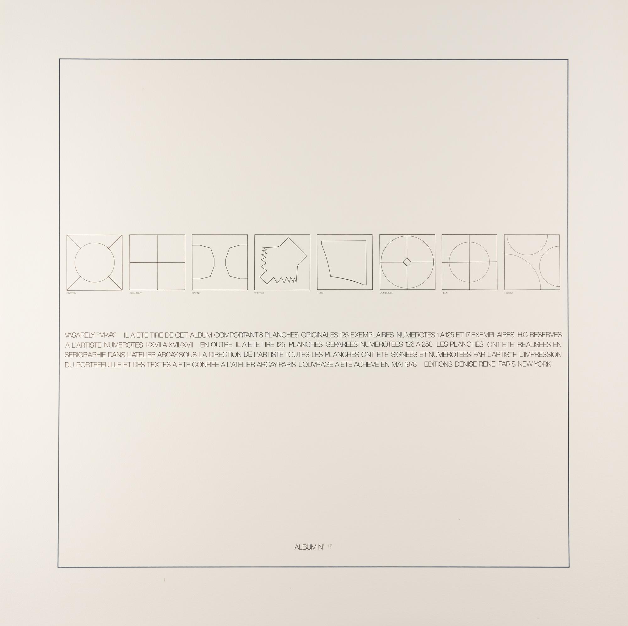Vi-va (complete portfolio of 8 with title and justification pages and portfolio case), 1978