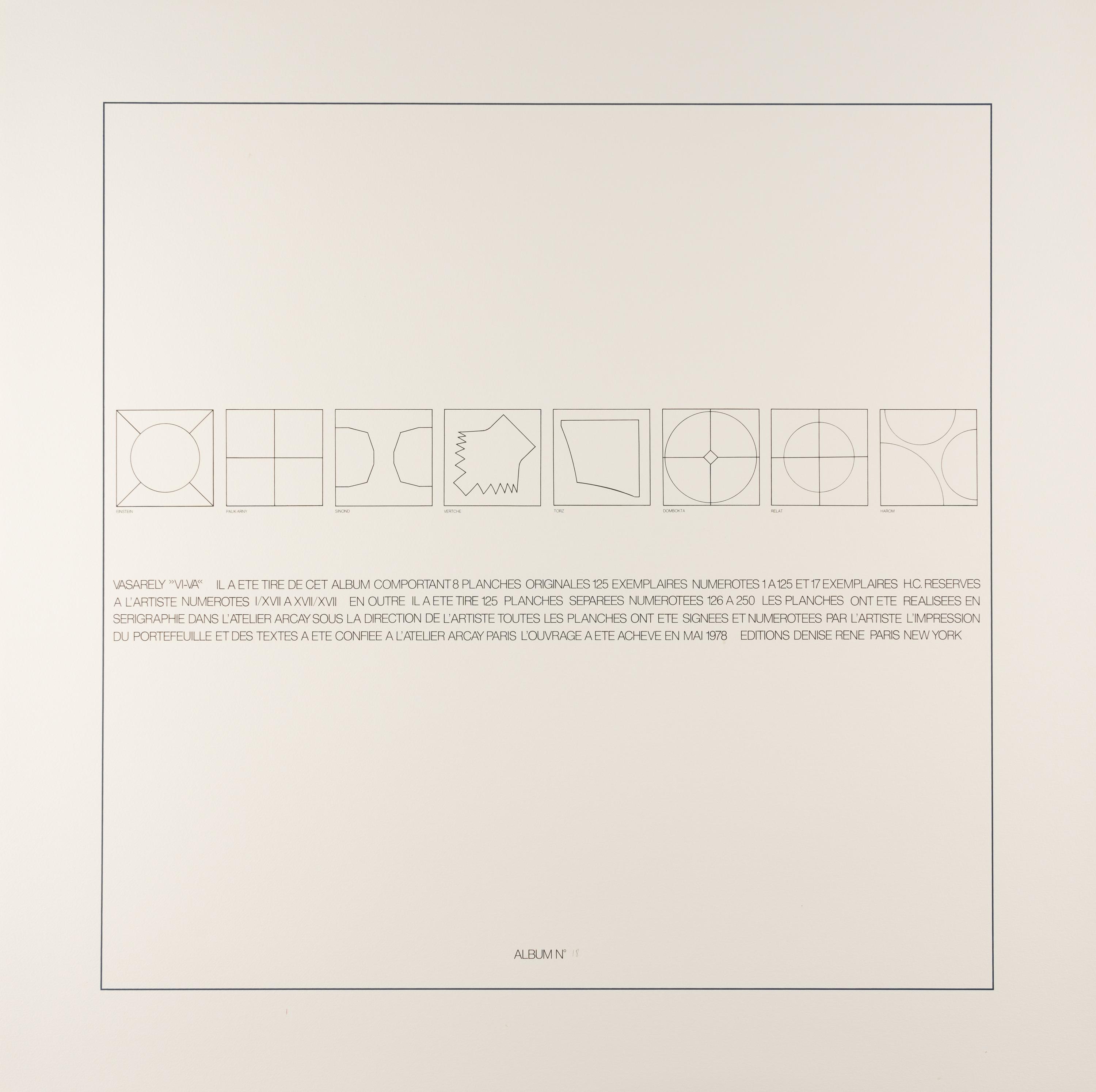Vi-va (complete portfolio of 8 with title and justification pages and portfolio case), 1978