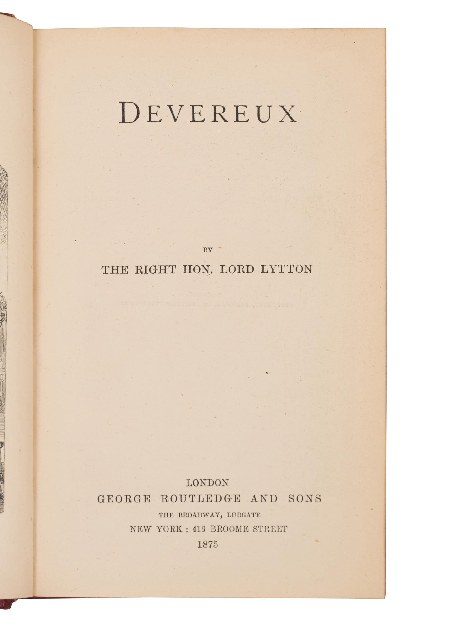 A Set of Eight Leather Bindings of Works by Edward Bulwer-Lytton