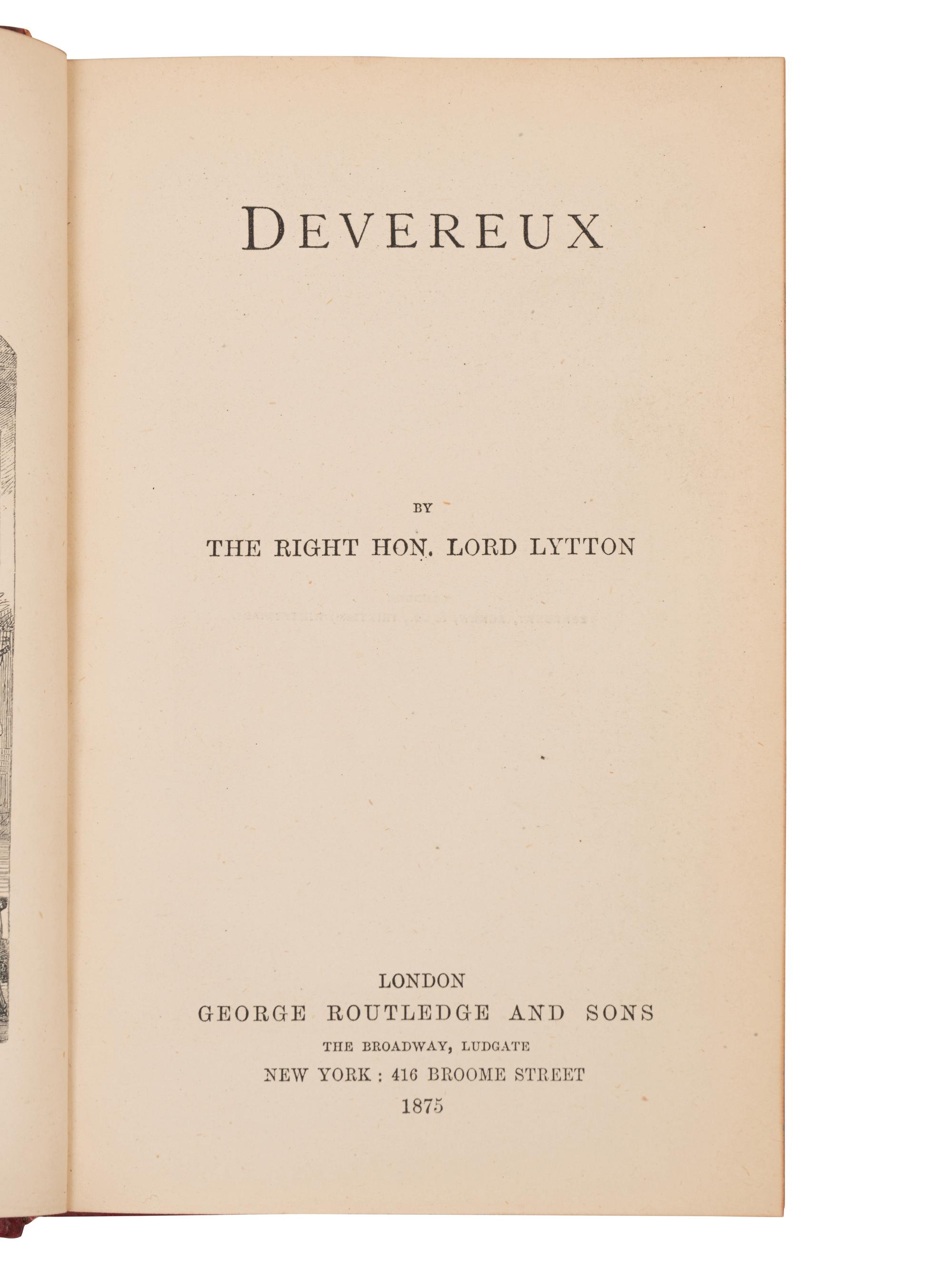 A Set of Eight Leather Bindings of Works by Edward Bulwer-Lytton